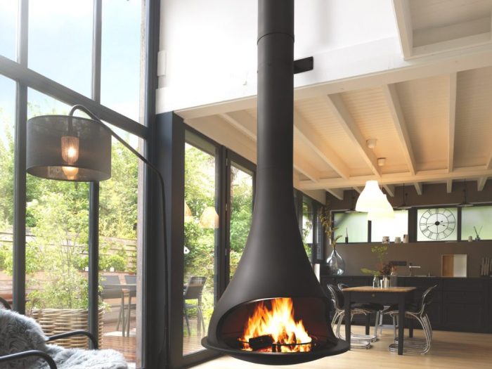 JC BORDELET TATIANA 997 CENTRAL FIREPLACE SUSPENDED OPEN